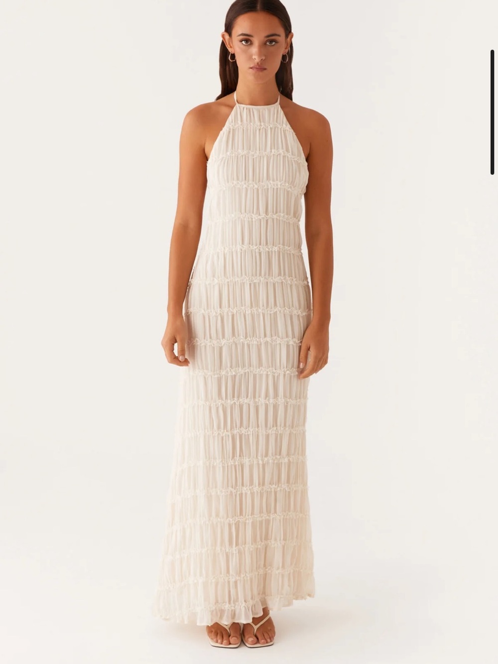 Peppermayo White Halter Maxi Dress NWT